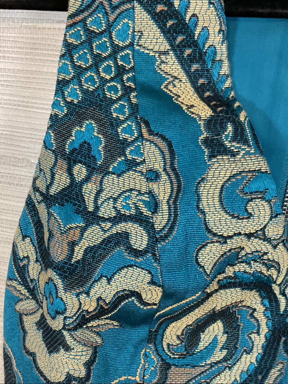 Alice + Olivia Natalee Brocade A Line Sleeveless Mini Dress Turquoise Sz 0 - Picture 5 of 14
